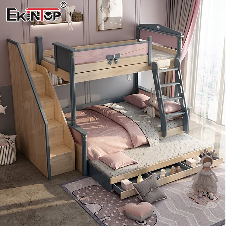Ekintop çocuk yatağı seti çocuk odası mobilya ev prensesler kızlar yatak