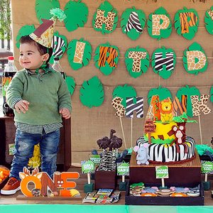Centre de table en bois avec une lettre, <span class=keywords><strong>animaux</strong></span> de la forêt, décoration de fête à thème Animal de la forêt, 1er anniversaire, accessoires <span class=keywords><strong>Photo</strong></span> - Product Image 5