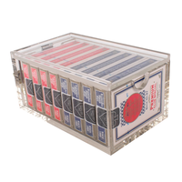 YH Personnalisé OEM en plastique acrylique blanc cartes à jouer en métal porte-boîte avec serrure