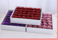 Vente en gros de roses artificielles en poudre dorée scintillante, rose artificielle éternelle en cristal pour la décoration de boîte cadeau de la Saint-Valentin en vrac