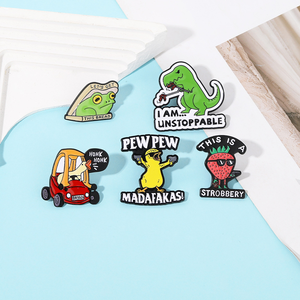 Broches personnalisées mignonnes en forme de grenouille de dessin animé, épingles émaillées 'Let's Get This Bread', badges de revers en métal plaqué, bijoux amusants en forme d'animaux, cadeau pour enfants - Product Image 5