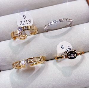 Wedding Luxury Gold Plated <b>Ring</b> Cz Zircon Mix 18k Gold Plated Finger Jewelry <b>Dainty</b> <b>Rings</b> Women Geometric Zircon <b>Ring</b> - Product Image 4