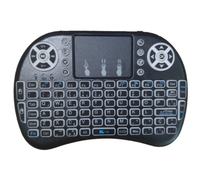 Vente chaude 7 rétro-éclairé anglais 2.4G Air Mouse Remote pour Android TV Box PC I8 Mini clavier sans fil prix d'usine