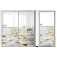 Porte coulissante en aluminium / Porte coulissante à rupture de pont thermique 6063-T5, porte d'entrée de patio en aluminium à rupture de pont thermique, double vitrage, certifiée CE