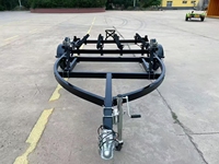 Remorque de bateau à moteur galvanisée à chaud de radeau en bois de Hyroad 4m avec la charge utile maximum de l'axe simple 400kg