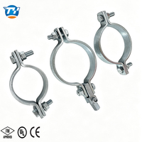 Collier de suspension pour tuyau d'incendie UTT60 en acier au carbone galvanisé à chaud pour tuyaux de grande taille jusqu'à 8 pouces