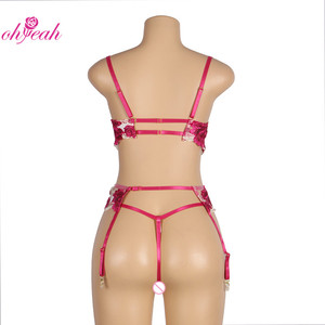 Set <span class=keywords><strong>Reggiseno</strong></span> e Mutandine <span class=keywords><strong>con</strong></span> Ricamo Floreale <span class=keywords><strong>Trasparente</strong></span>, <span class=keywords><strong>Reggiseno</strong></span> <span class=keywords><strong>con</strong></span> <span class=keywords><strong>Ferretto</strong></span> Taglie Forti XXXL, Set <span class=keywords><strong>Reggiseno</strong></span> Mutandine e Giarrettiera da Donna - Product Image 6