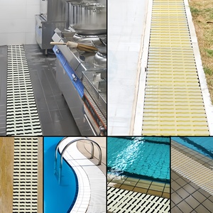 Grille de drainage de <span class=keywords><strong>piscine</strong></span>, grille de trop-plein, grille de gouttière, grille d'eau en plastique à un seul trou, antidérapante, dentelée, rotative et modulable - Product Image 4