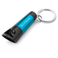 Vente en gros de porte-clés personnalisés avec logo, lampe torche en aluminium à 3 LED avec ouvre-bouteille