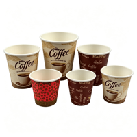Gobelets à café jetables en papier kraft biodégradable à paroi simple avec couvercles 12oz Guangdong