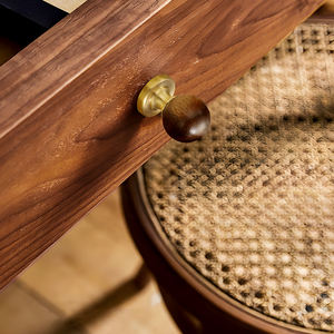 Pegangan kenari lubang tunggal furnitur pintu kabinet lemari dapur pegangan lemari kenop laci kayu Solid tarik kecil - Product Image 6