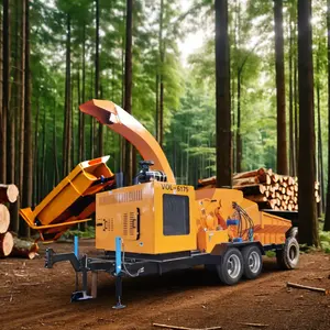Heavy-Duty Industrial Wood Chipper Shredder Forestry Machinery Wood Chipping Machine With New Condition Drum Crusher Type