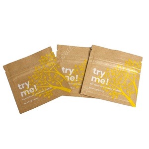 Túi Giấy Kraft Phân Hủy Sinh Học Túi Phẳng Niêm Phong 3 Mặt Tùy Chỉnh Cho Gói Mỹ Phẩm Mẫu - Product Image 1