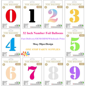 Globo <span class=keywords><strong>de</strong></span> Número <span class=keywords><strong>de</strong></span> Papel Metálico Estilo Americano <span class=keywords><strong>de</strong></span> 32 Pulgadas, del 0 al 9, Globo Sólido para Cumpleaños, Aniversario, Decoración Flotante para Fiestas, Venta al por Mayor - Product Image 2