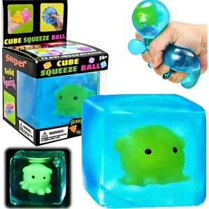 Jouets anti-stress en forme de cube, en TPR, unisexes, qui brillent dans le noir, jouets sensoriels pour adultes, soulagement de l'anxiété - Product Image 5