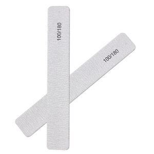 Lime à <span class=keywords><strong>ongles</strong></span> double face personnalisée avec logo imprimé gris, grain 100/180, forme demi-lune, carrée, droite, en papier de verre lavable - Product Image 6