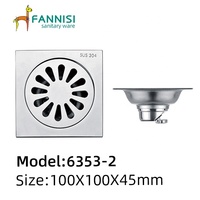 Drain de sol carré en acier inoxydable Anti-odeur accessoires de salle de bain Drain de sol