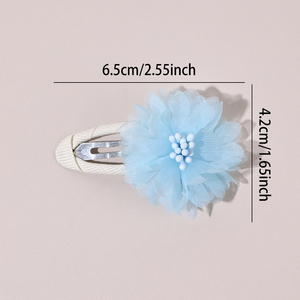 CN 2 Piezas Mini Horquillas Florales <span class=keywords><strong>con</strong></span> Resorte, Flores Artificiales en Tonos Pastel, Pinzas para el Cabello <span class=keywords><strong>con</strong></span> Broche, Accesorios para Niñas y Bodas - Product Image 3