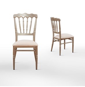 Chaise <span class=keywords><strong>Napoléon</strong></span> QL800B en aluminium de qualité avec coussin fixe pour fête de mariage ou bureau à domicile/entrée/hôpital - Product Image 2