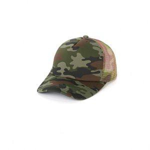 Casquette de camionneur vintage unisexe en coton pur incurvé de qualité supérieure, motif camouflage, 5 panneaux, maille extérieure - Product Image 3