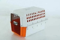 Cage de transport pour animaux de compagnie, portable, classique, petite, en plastique souple, respirante, avec poignée télescopique, pour l'aviation et l'extérieur, sûre, colorée, pour chats