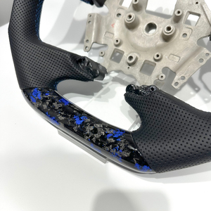 Volant en fibre de carbone forgée pour Ford Falcon BA <span class=keywords><strong>BF</strong></span> XR6 XR8, personnalisable, cuir perforé, vente directe usine - Product Image 3