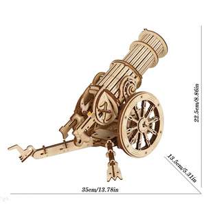 Modelo de Rompecabezas de Cañón de Madera 3D, Juguete Educativo Lanzable, 101~500 Piezas, para Mayores de 5 Años, Unisex - Product Image 3