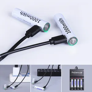 Wholesaler 1.5H Quick Charge deep cycle Micro USB Rechargeable 1.5V Lithium Battery For Mouse/ElectricToy/Flashlight/Clock
