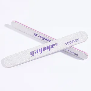 Personalized wholesale white shape abrasive 80/100/120/150/180/240/320 emery board nail file