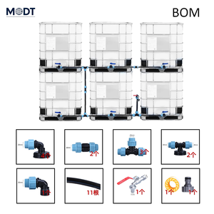 S60X60 MDT connecteur de Valve rapide <span class=keywords><strong>robinet</strong></span> de réservoir <span class=keywords><strong>IBC</strong></span> <span class=keywords><strong>pour</strong></span> Tube PE 20/25/32mm surface lisse raccord de tuyau en plastique matériau PP - Product Image 3