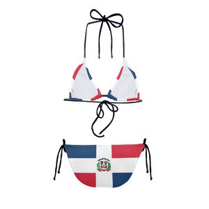 Imprimer à la demande Premium femmes Sexy Bikini ensemble <span class=keywords><strong>république</strong></span> <span class=keywords><strong>dominicaine</strong></span> drapeau maillots de bain en gros Bikini maillots de bain vêtements de plage en gros - Product Image 3