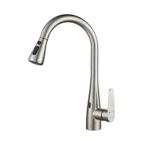 Stainless Steel Sensor Kitchen Faucet Single Handle Deck Mounted Modern Ceramic Valve Core YQ50005F - Product Image 2