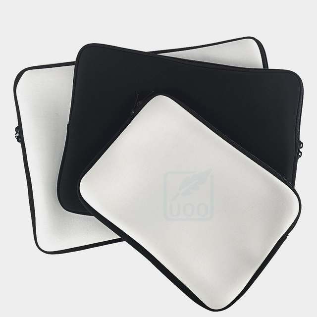 UOO Custom Printing Pattern 13 15.6 17 Inch Blank White Neoprene Laptop Sleeve Bag with OEM Full Prints Design
