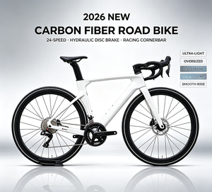 Bicicleta de Carretera de Fibra de Carbono Twitter 2026, 24 Velocidades, Frenos de Disco Hidráulicos, Bicicleta de Carreras con Manubrio Curvo, Ultraligera y de Gran Tamaño - Product Image 1