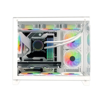 JNP vente en gros RGB ARGB boîtier de ventilateur jeu alimentation de bureau système de refroidissement par eau ordinateur boîtier pour PC