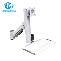 Meisonic T9-GA01KB – Support de clavier et moniteur pour machine-outil industrielle, bras articulé en alliage d'aluminium, multi-écrans