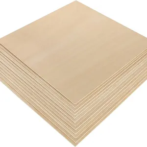 ไม้อัดเบิร์ชสำหรับตัดด้วยเลเซอร์แผ่นไม้ธรรมชาติ1มม. 2มม. 3มม. 4มม. 5มม. 6มม. 7มม. E1กระดาษแข็งเป็นมิตรกับสิ่งแวดล้อม