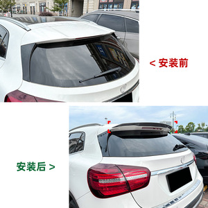 สปอยเลอร์หลังเมอร์เซเดส-เบนซ์ สีดำเปียโน ลายคาร์บอนไฟเบอร์ ABS สำหรับฝากระโปรงท้าย ปี 2014-2019 รุ่น GLA-Class X156 - Product Image 4