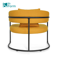 Fauteuil Commercial de Réception de Contrat, Large et Surdimensionné, Design Moderne avec Dossier Évidé et Cadre Métallique