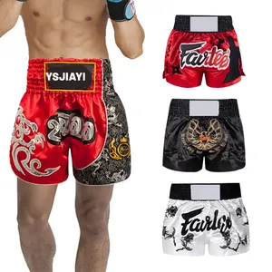 Benutzer definierte Stickerei Patch Logo Mma Kick Boxing Kampf Muay Thai Shorts Fairtex Shorts