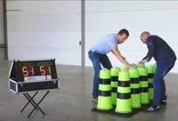 Système de jeu interactif gonflable IPS avec 10 lumières, éclairage sportif, matériau PVC, installation facile, cônes étanches à l'air, lampes à tapoter, pylônes