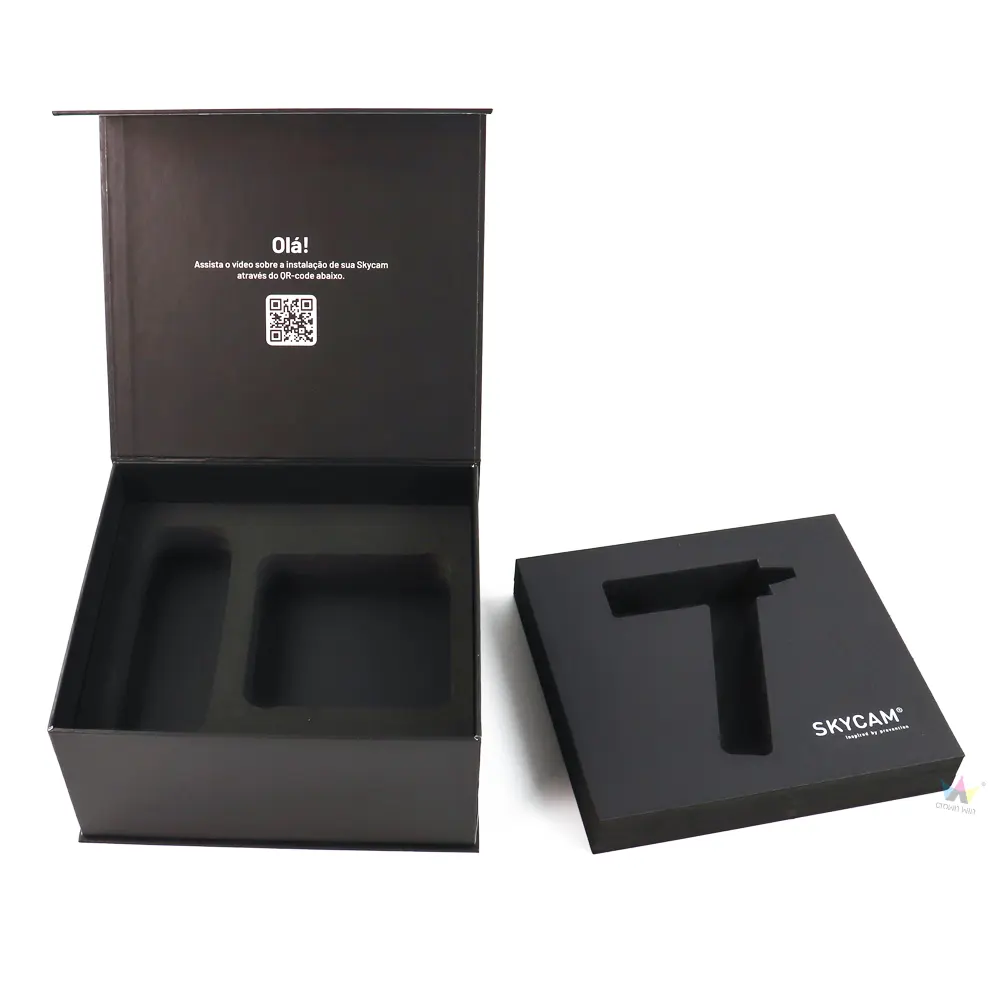 OEM Custom logo Luxury Large Big Gift Box packaging Magnetic lid close Boxes with internal foam padding