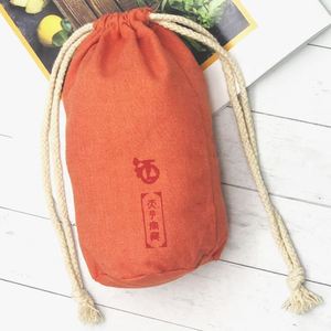Bolsas de Lino y Algodón para Botellas de Vino, Bolsas para Licores con Logotipo y Cordón, Sublimables, para Regalo - Product Image 4