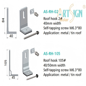 Soportes en L <span class=keywords><strong>de</strong></span> 40 mm <span class=keywords><strong>de</strong></span> Ancho, Anodizados en Plata <span class=keywords><strong>de</strong></span> 10 um, para Montaje <span class=keywords><strong>de</strong></span> <span class=keywords><strong>Paneles</strong></span> <span class=keywords><strong>Solares</strong></span>, Fácil Instalación en Techos y Suelos |   Letrero Artístico - Product Image 1