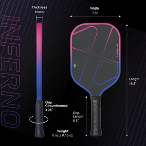 Raquette de pickleball en fibre de carbone brute T700 - Approuvée USAPA, noyau MPP, contrôle de puissance, usage professionnel, adulte - Product Image 5