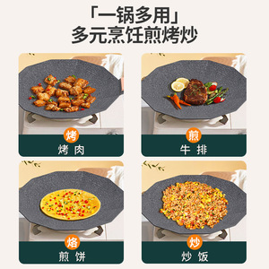 Portable Outdoor Camping Grill Pan Non-Stick Maifan Stone Cookware For Picnic And Grilling - Product Image 4