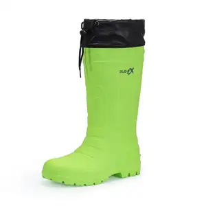 EVA Green Gumboots stivali da pioggia portatili stivali impermeabili scarpe da donna al ginocchio scarpe a buon mercato stivaletti per uomo
