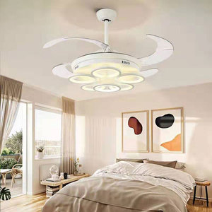 Ventilateurs de plafond modernes d'extérieur de 42 pouces (36 pouces) 110/220V, décoratifs, à 3 pales, design silencieux, moteur DC, alimentés par énergie solaire - Product Image 5