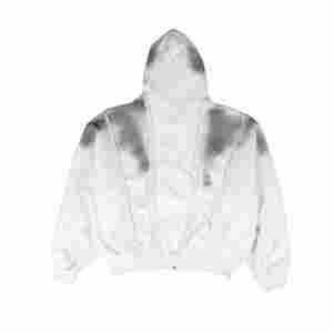 Sweat à capuche pour homme en coton délavé et teinté, sweat à capuche zippé effet vieilli avec motif singe pulvérisé, sweat à capuche 450 GSM en molleton 100 % coton pour homme, coupe ample - Product Image 6