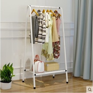 Perchero con estante de hierro, diseño minimalista, de pie, para almacenamiento en la sala de estar - Product Image 2